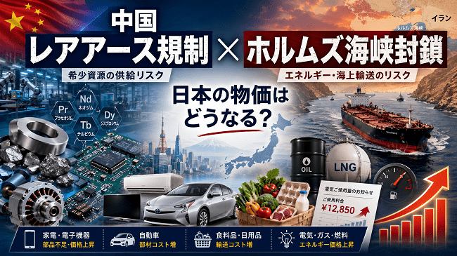 中国レアアース規制とホルムズ海峡封鎖で日本の物価はどうなる？のリキャプチャ画像
