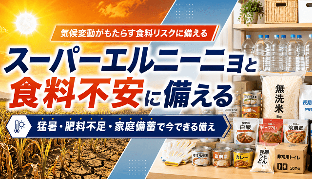 スーパーエルニーニョと食料不安に備える｜猛暑・肥料不足・家庭備蓄で今できる備え