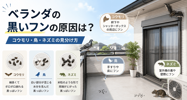 ベランダの黒い糞の原因のキャプチャ画像