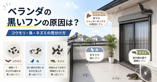 ベランダの黒い糞の原因のキャプチャ画像