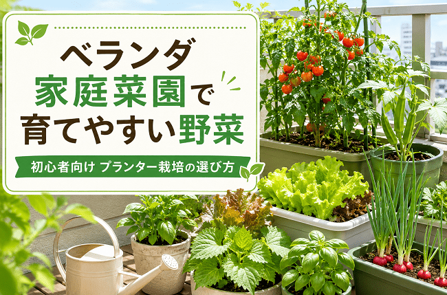 ベランダ家庭菜園で育てやすい野菜｜初心者向けプランター栽培の選び方