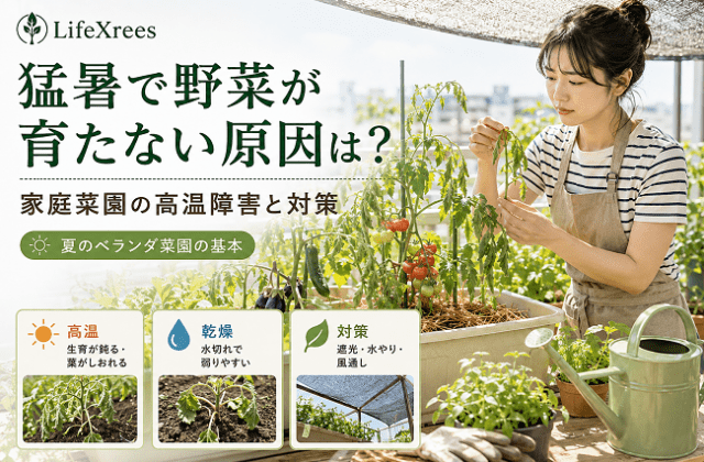 猛暑で野菜が育たない原因は？家庭菜園の高温障害と対策