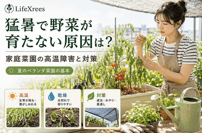 猛暑で野菜が育たない原因は?家庭菜園の高温障害と対策