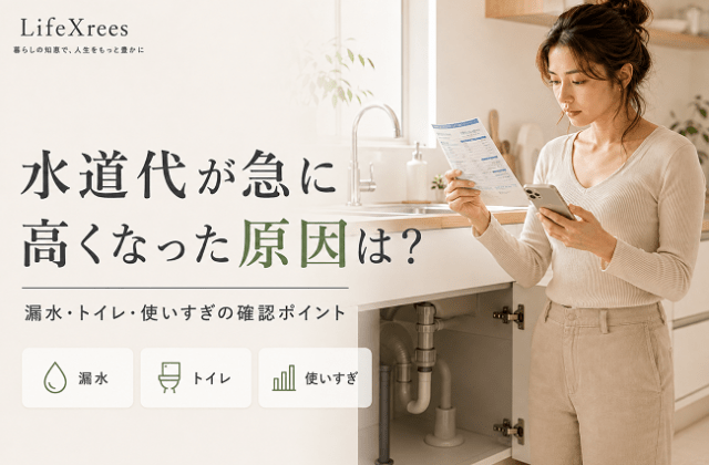 水道代が急に高くなった原因は？漏水・トイレ・使いすぎの確認ポイント