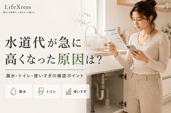 水道代が急に高くなった原因は？漏水・トイレ・使いすぎの確認ポイント