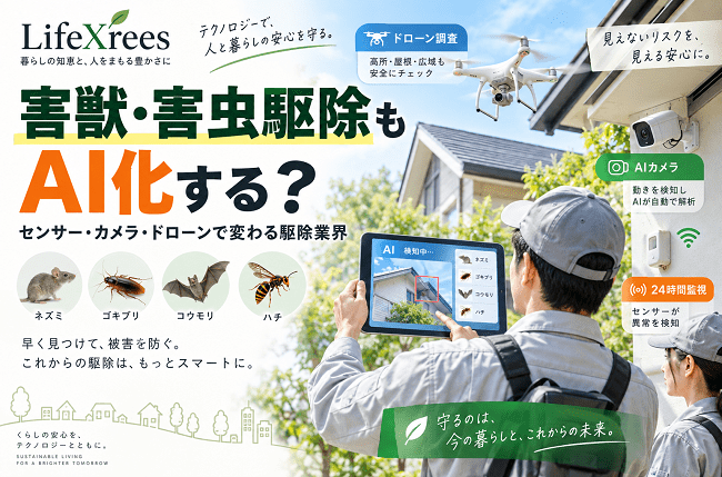害獣・害虫駆除もAI化する？センサー・カメラ・ドローンで変わる駆除業界【2026】