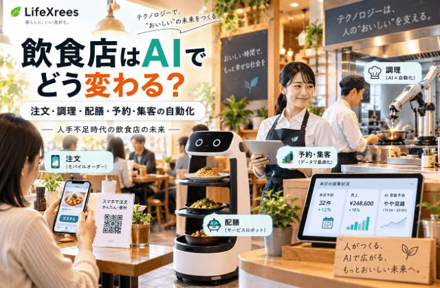 飲食店はAIでどう変わる？注文・調理・配膳・予約・集客の自動化と人に残る仕事【2026】