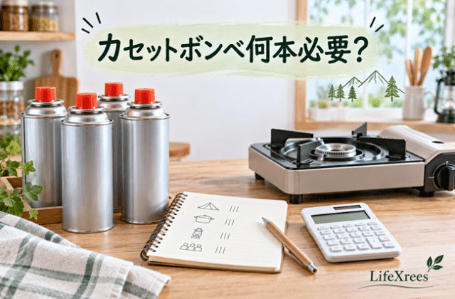 カセットボンベは何本備蓄する？家族人数・3日・7日分の目安を計算