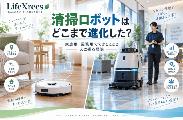 清掃ロボットはどこまで進化した？家庭用・業務用でできることと人に残る掃除