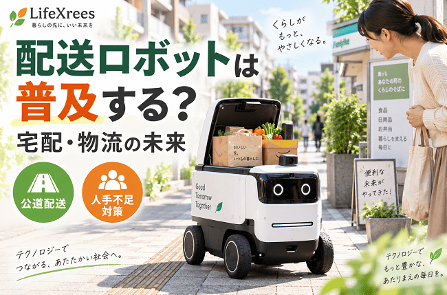 配送ロボットは普及する？公道を走る仕組み・宅配の実例・人手不足への効果【2026】