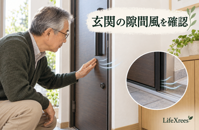 玄関ドアから隙間風が入る原因は?パッキン・建付け・下枠の確認方法