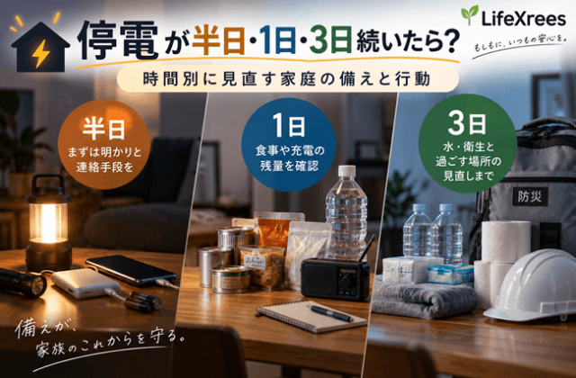 停電が半日・1日・3日続いたら？時間別に見直す家庭の備えと行動