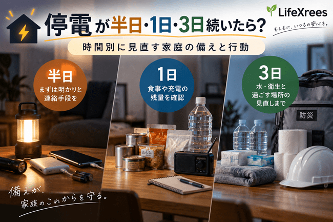 停電が半日・1日・3日続いたら?時間別に見直す家庭の備えと行動