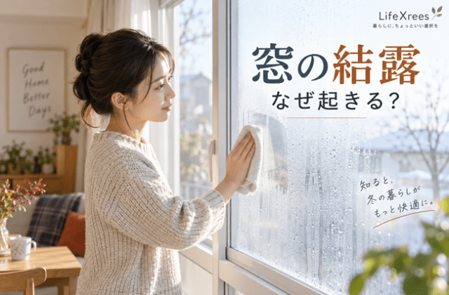 窓の結露はなぜ起きる？室温・湿度から秋冬の原因を見分ける方法