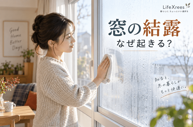 窓の結露はなぜ起きる？室温・湿度から秋冬の原因を見分ける方法