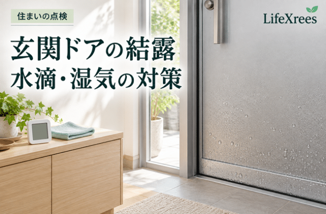 玄関ドアの内側が結露する原因は？水滴・枠の濡れを湿度・断熱・雨水から見分ける方法