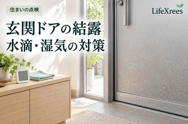 玄関ドアの内側が結露する原因は?水滴・枠の濡れを湿度・断熱・雨水から見分ける方法